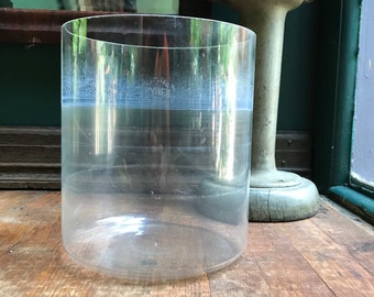 Vintage 50s XXL Pyrex Laboratory Lab Glass Trash Can Wastebasket Aquarium Acid Etched U.S. Pat. Off. T.M.Reg. Planter Terrarium Mid-Century