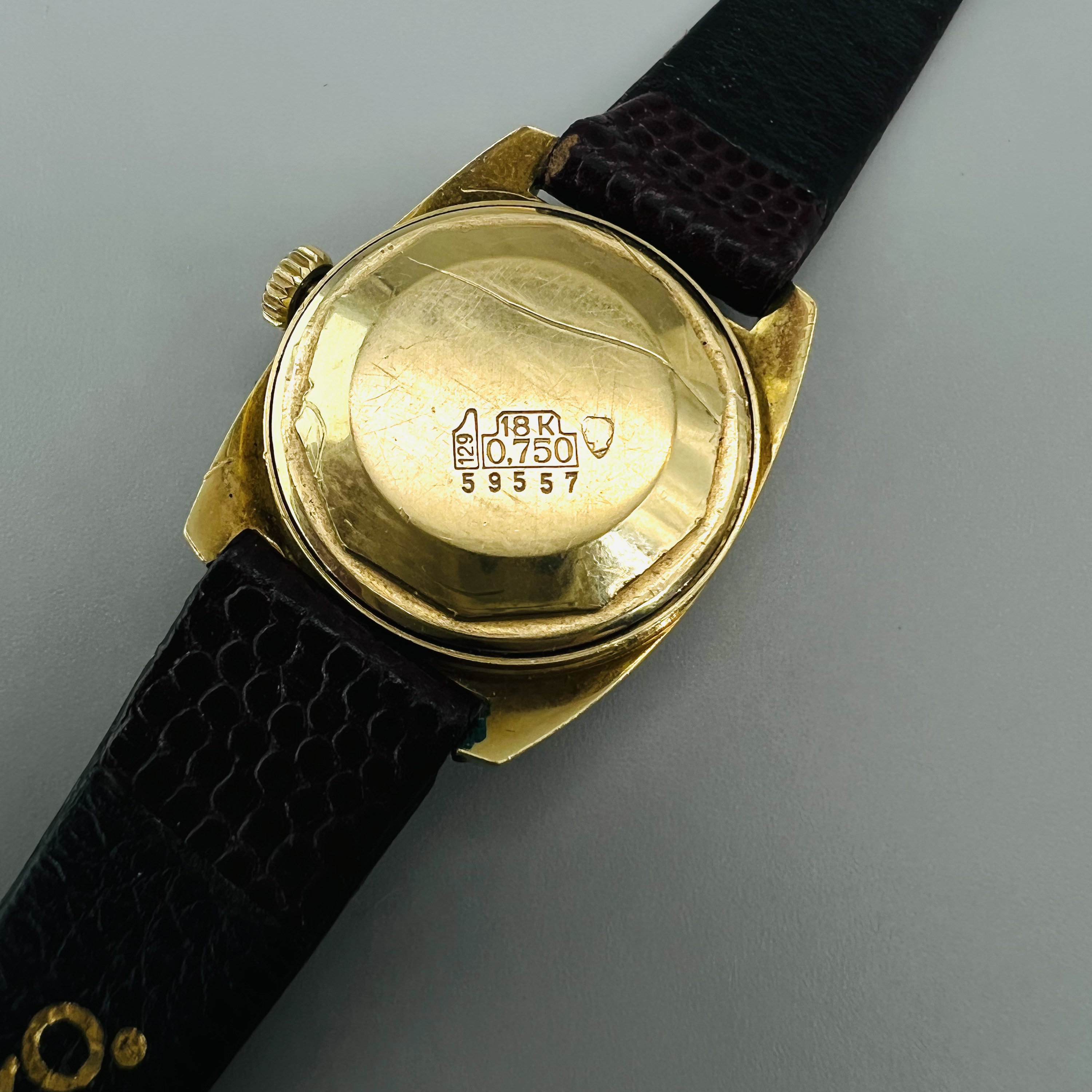 Tissot Chronograph Swiss Gold Uhr 1970s Bucherer 18K Solid Gold