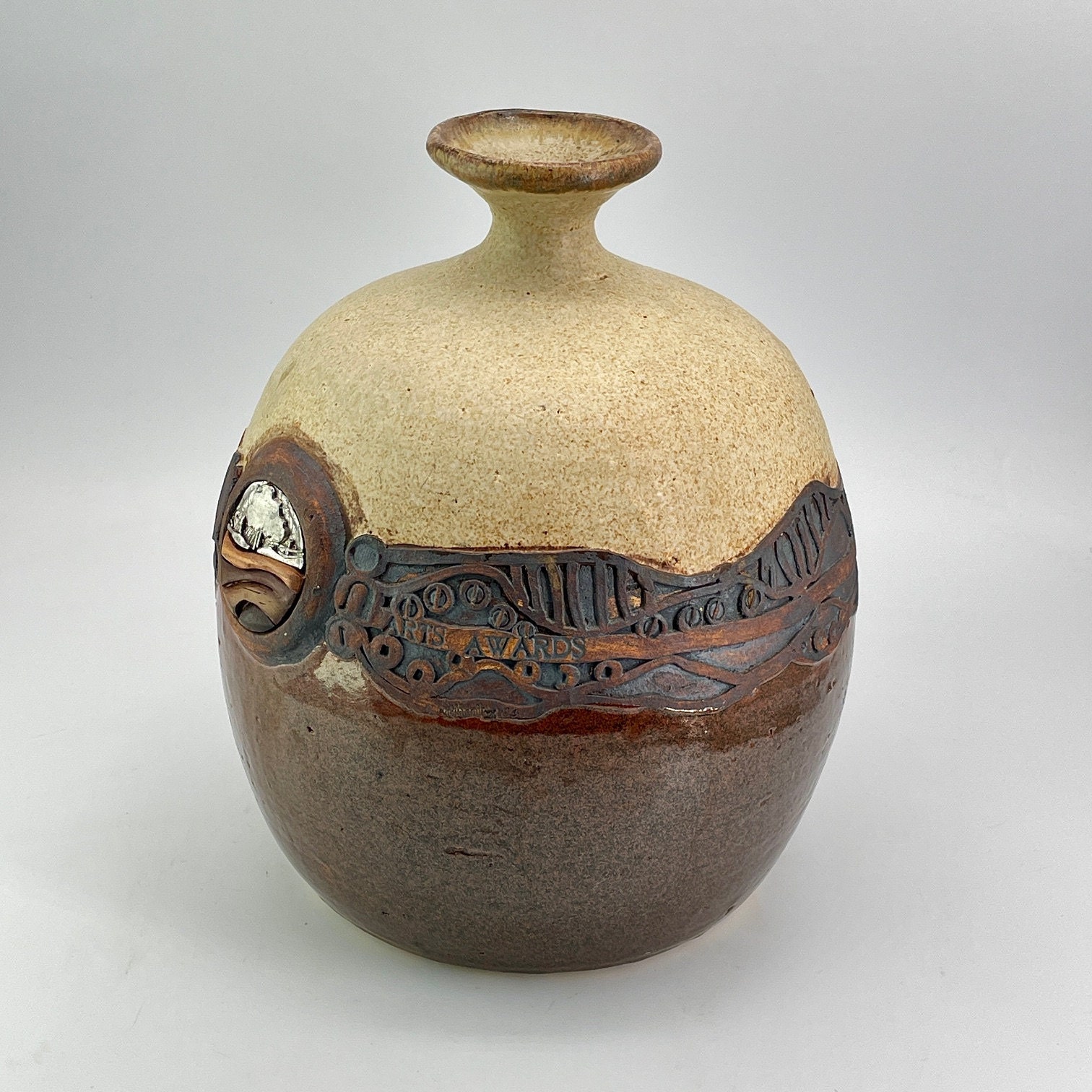 Leroy Schultz 1984 Pottery Vase Art Award Trophy Prize