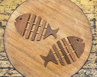 Teak Fish Trivet