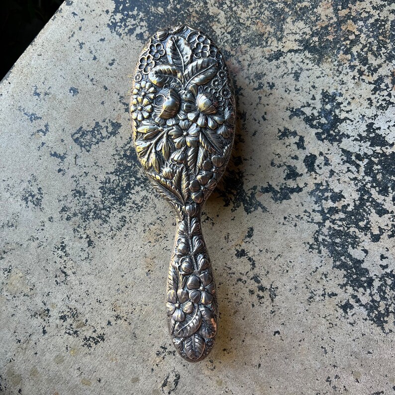 Antique Sterling Repoussé Brush image 6