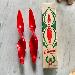 vintage charme holland candles sticks red rare spell charm image 1