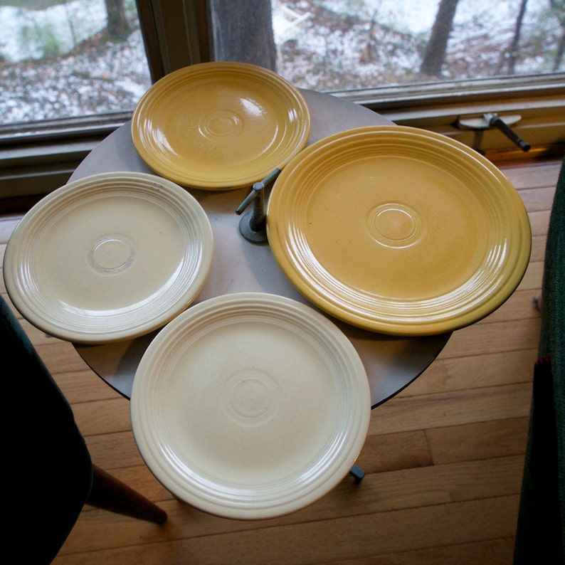 4 Old H L Co Fiesta Fiestaware Plates Midcentury Homer Etsy