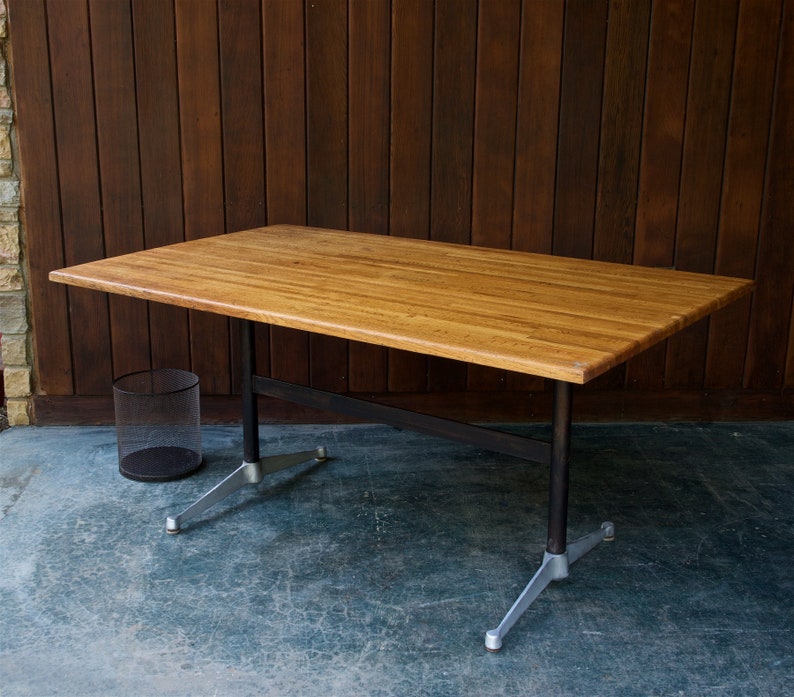 1960s Vintage Herman Miller Work Desk Dining Table Industrial Etsy