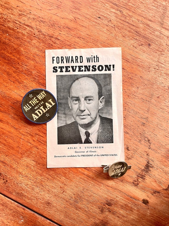 Vintage 1950s Political Adlai E Stevenson Forward 