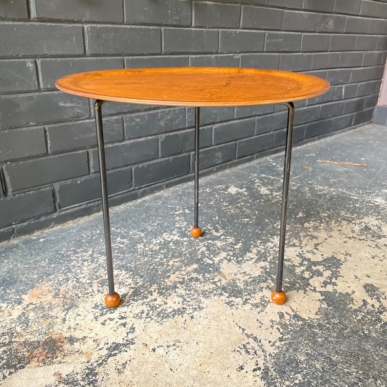 Mid-Century Tony Paul Tempo Side Table Plant Stand Tray Legs Pedestal Vintage MCM Atomic Sputnik 1950s image 8
