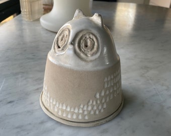 Vintage Bennington Coop David Gil Design 1540 Owl Pottery Coin Bank Mid-Century Bird