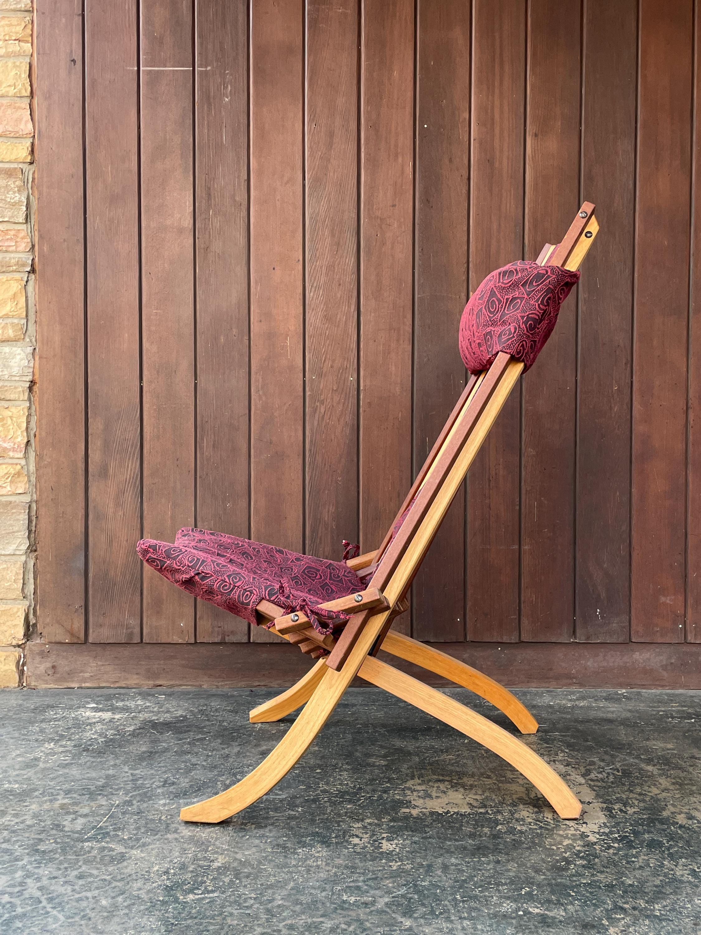 Japanese Style Vintage Hardwood Slatted Folding Lounge Chair - Etsy