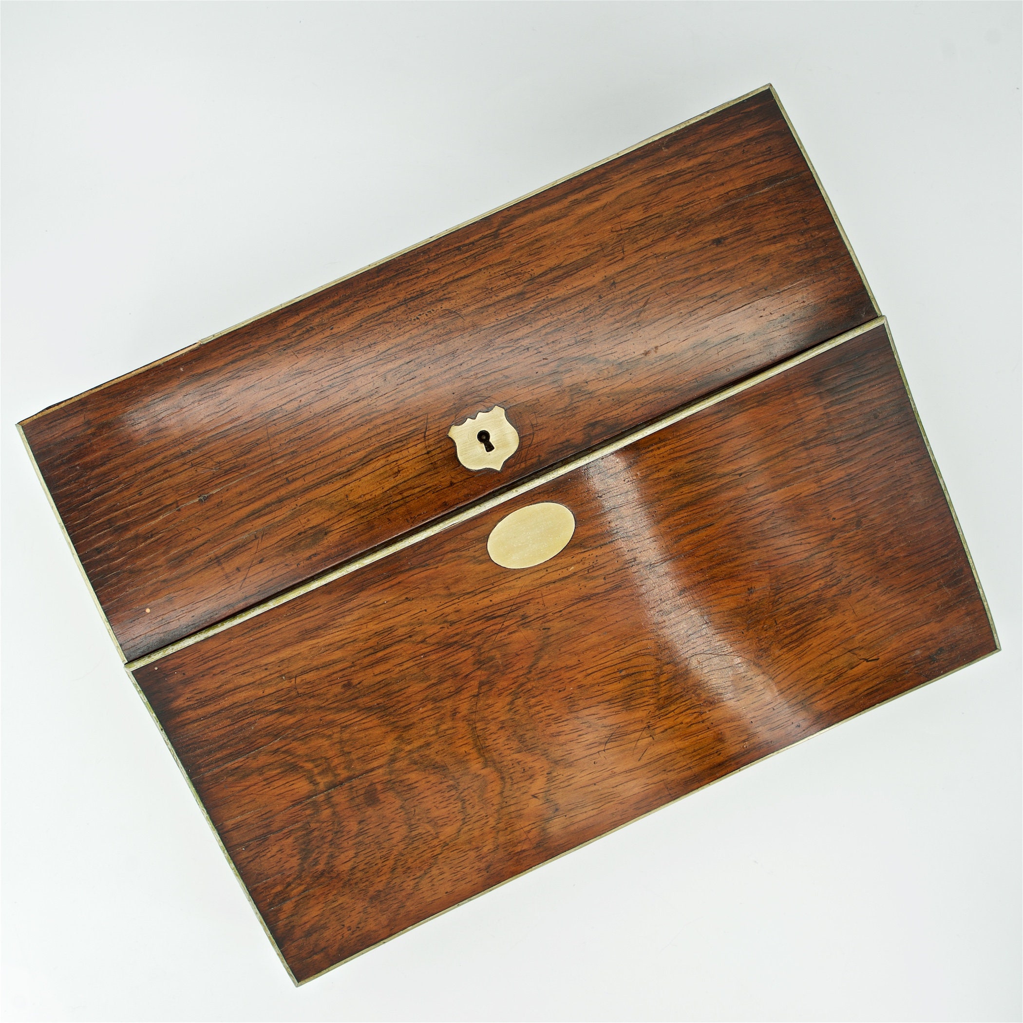 希少 ビンテージトレイ rosewood Antique English Georgian Rosewood Captains Box Writing Slope Desk