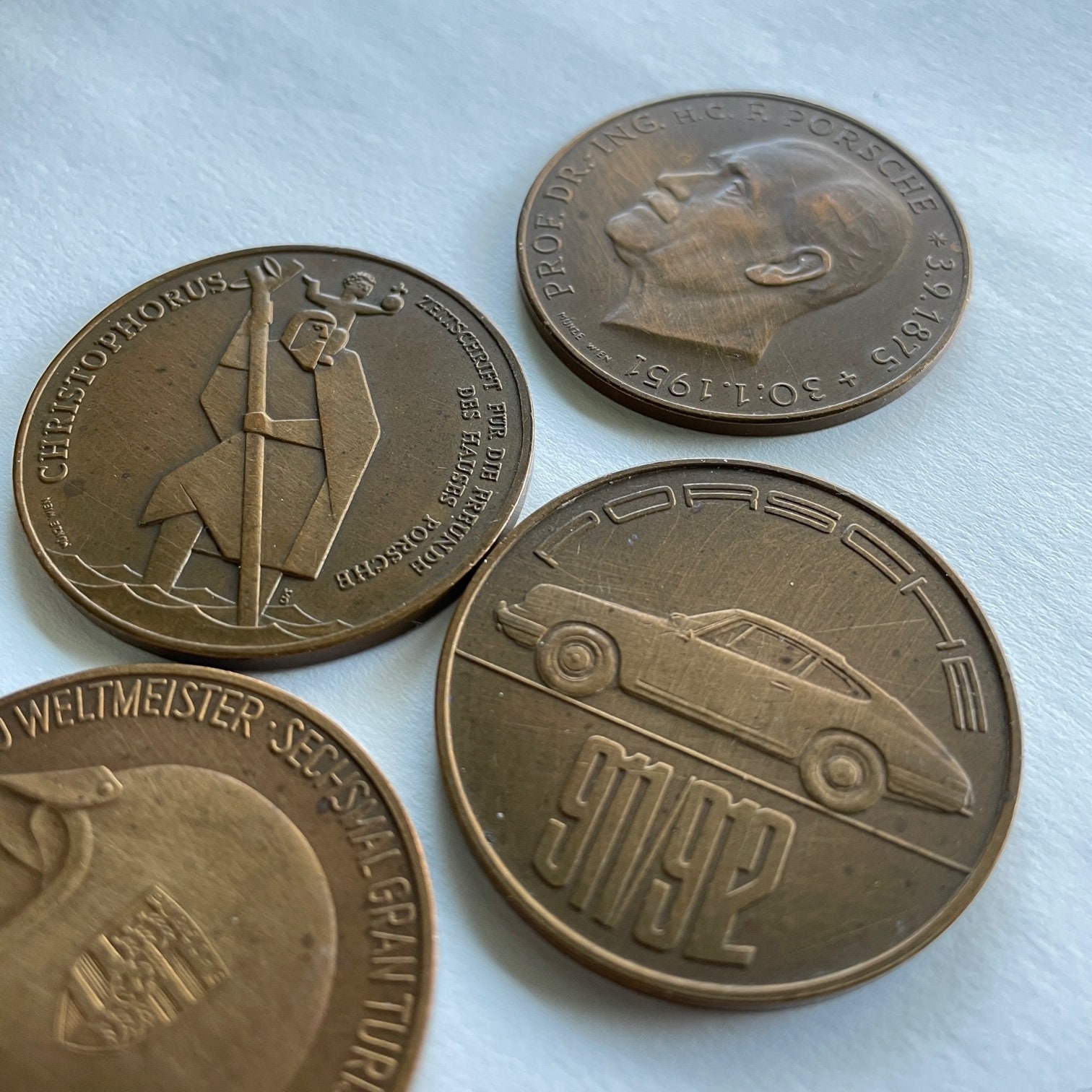 Set Munze Wien Coins 1960s Porsche CHRISTOPHORUS Calendar