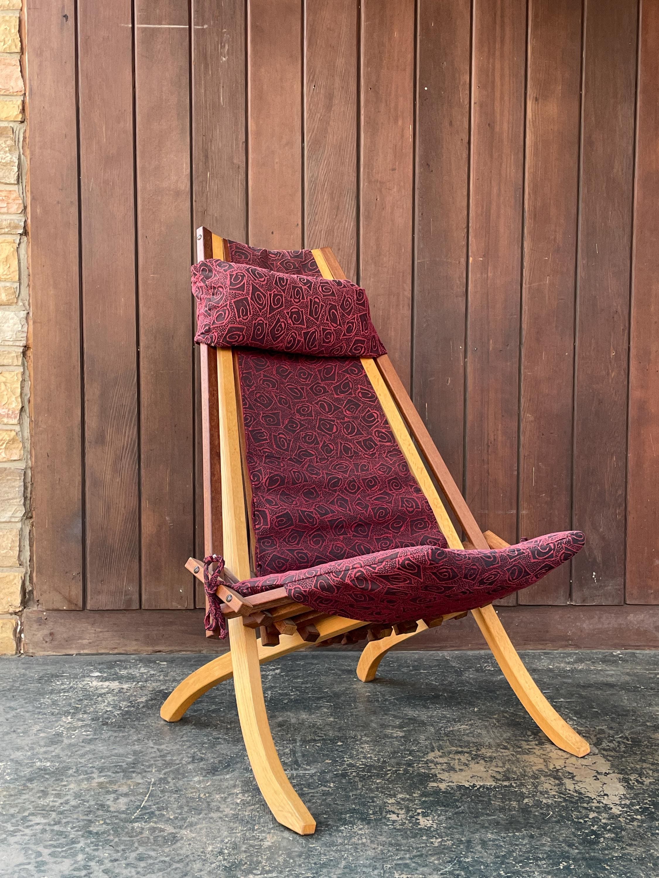 Japanese Style Vintage Hardwood Slatted Folding Lounge Chair - Etsy