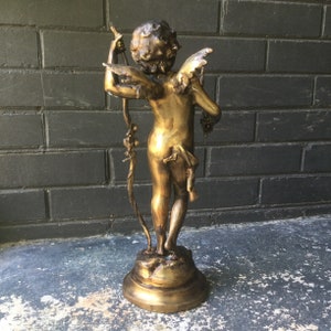 19th Century L & F Moreau Bronze Cherub Statue image 4