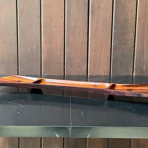 Vintage 1960s Jens H. Quistgaard Bow Tie Serving Tray in Palisander Rosewood for Dansk Rare Woods Collection Mid-Century Danish Modern image 3