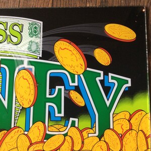 Mass Money Sign Glass Arcade Bar Art Slots Casino Panel Slot Machine Vintage 1 Arm Bandit Gambling Artwork Design image 7