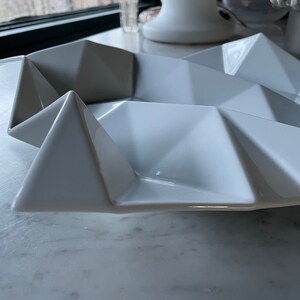 Vintage Origami White Rosenthal Platter Folded Porcelain image 6