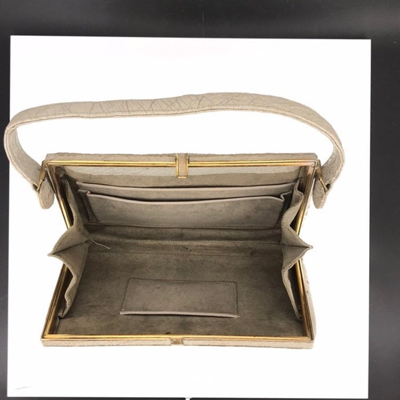 Vintage Grey Ostrich Purse - image 4