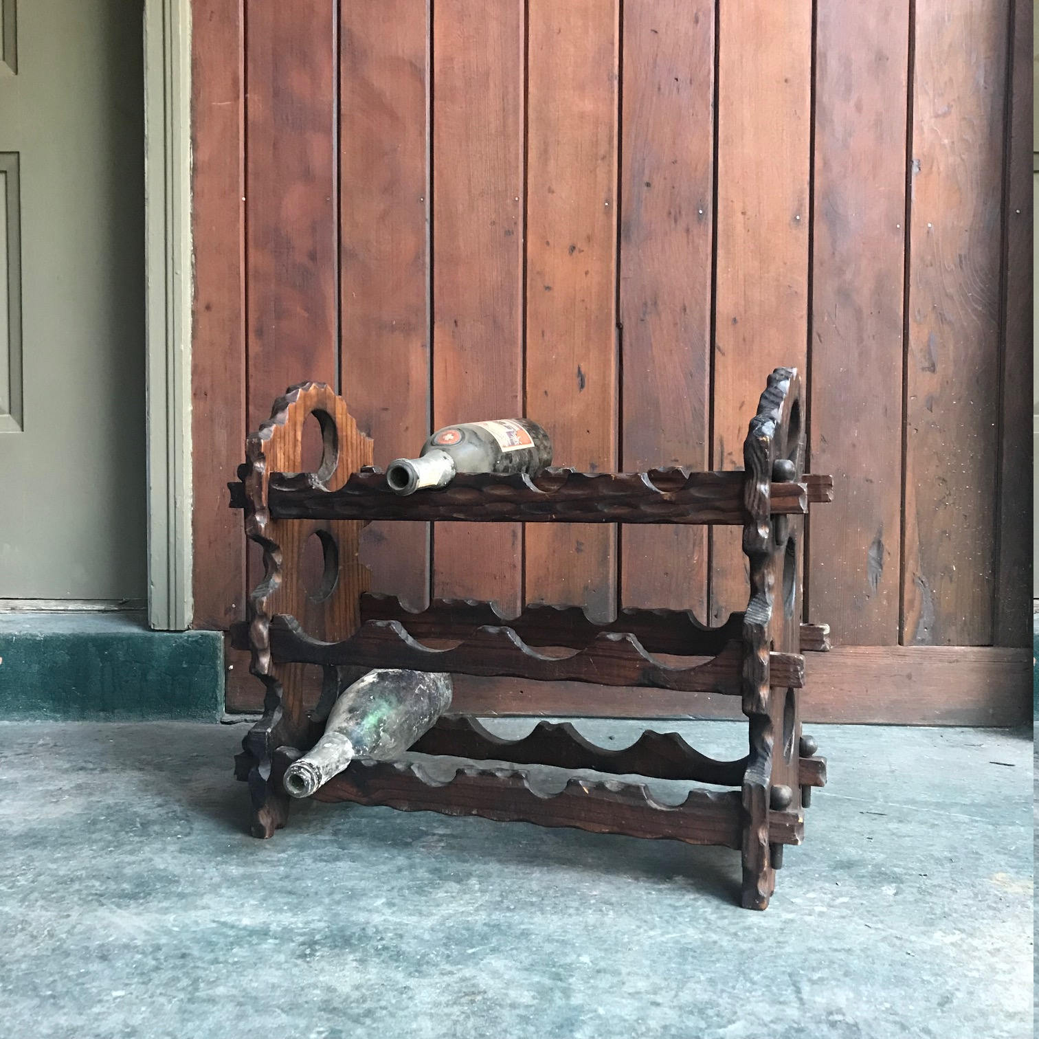 Rare Witco wooden Wine Bottle Rack Vintage Mid-Century - Etsy 日本