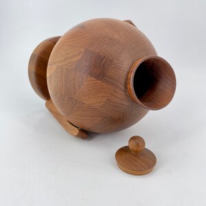 1950s Danish Teak Staved Nut Bowl Wall Mount Rare Vintage Mid-Century Denmark Design 画像 9