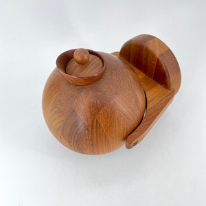 1950s Danish Teak Staved Nut Bowl Wall Mount Rare Vintage Mid-Century Denmark Design 画像 6