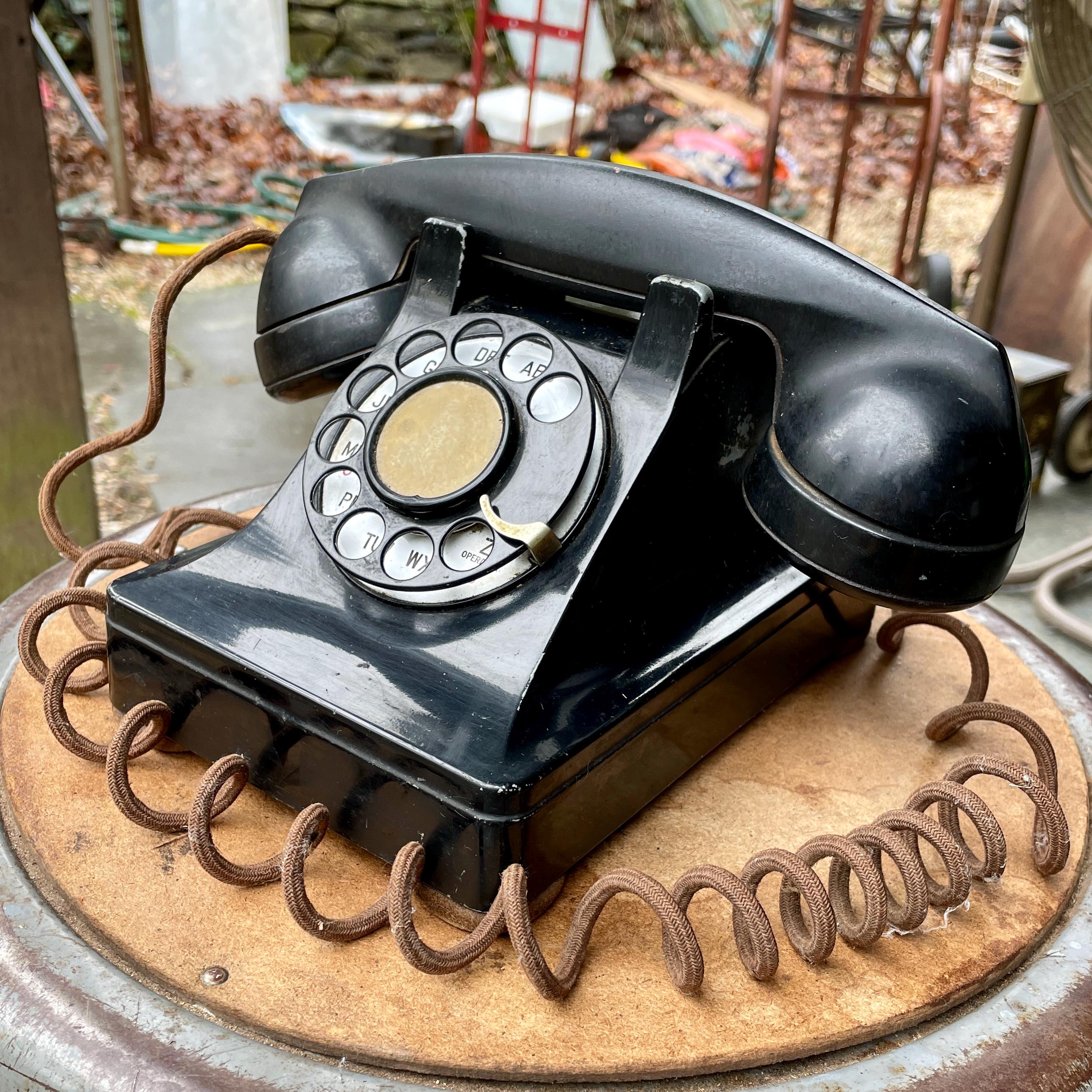 Téléphone Vintage En Bakélite – Années 40 – Noir – Compagnie Générale De Constructions Téléphoniques