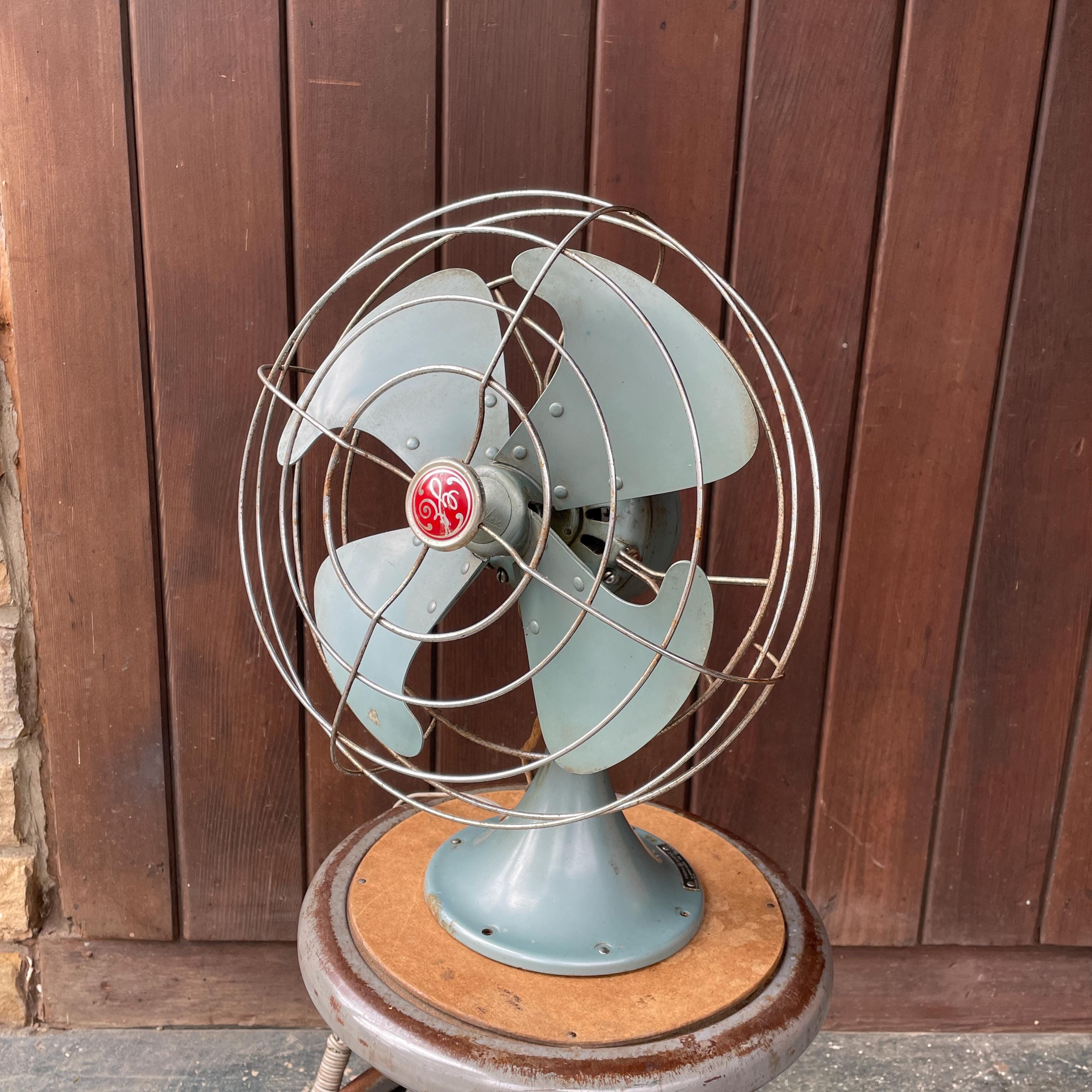 1920s Vintage Vortalex GE Fan Oscillator Grey Original Paint Mid