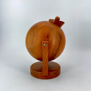 1950s Danish Teak Staved Nut Bowl Wall Mount Rare Vintage Mid-Century Denmark Design 画像 3