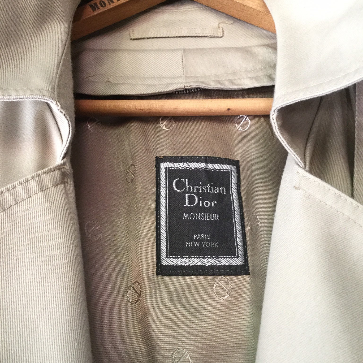 Vintage Christian Dior Trench Coat Jacket Tan 40S - Etsy
