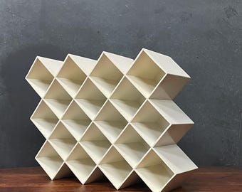 Vintage Copco ABS Plastic Spice Rack Wall Mount White Discolored Mid-Century