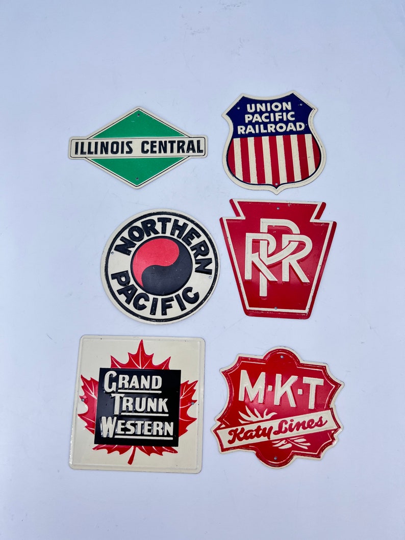 1950s Post Railroad Cereal Prize Plaques Tin image 2
