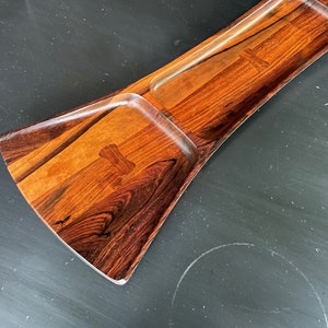 Vintage 1960s Jens H. Quistgaard Bow Tie Serving Tray in Palisander Rosewood for Dansk Rare Woods Collection Mid-Century Danish Modern image 6