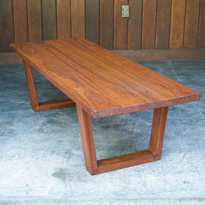 1940s American Studio Craft Walnut Minimalist Bench Vintage Mid-Century Leon Polk Frankl Post War Craftsman Unknown image 5