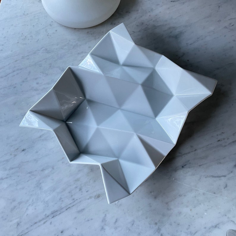 Vintage Origami White Rosenthal Platter Folded Porcelain image 2