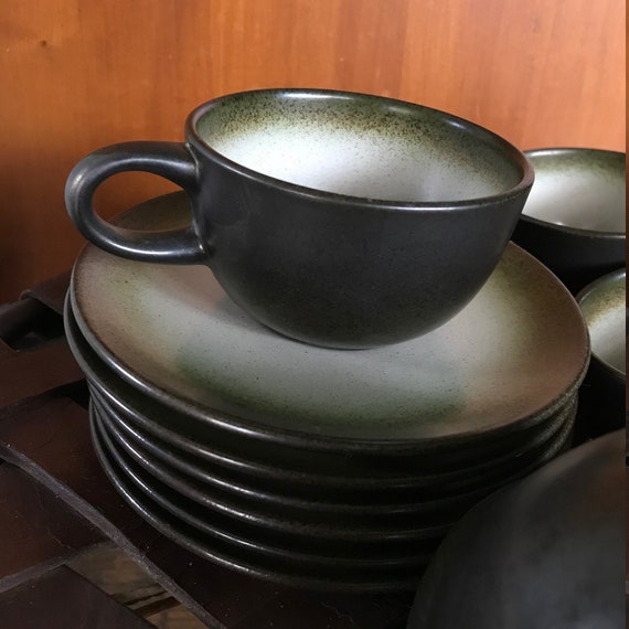 Edith Heath Sea Sand Green Gun Metal Ceramic Loop Coffee Tea Etsy