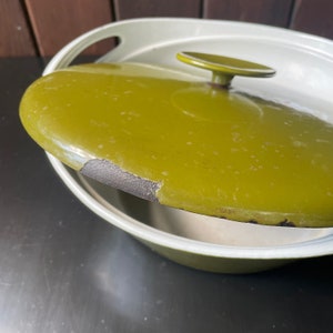 vintage années 1970 Michael Lax Copco Green Casserole Pan Pot Lidded Dish Danois Scandinave Mid-Century Kitchen image 5