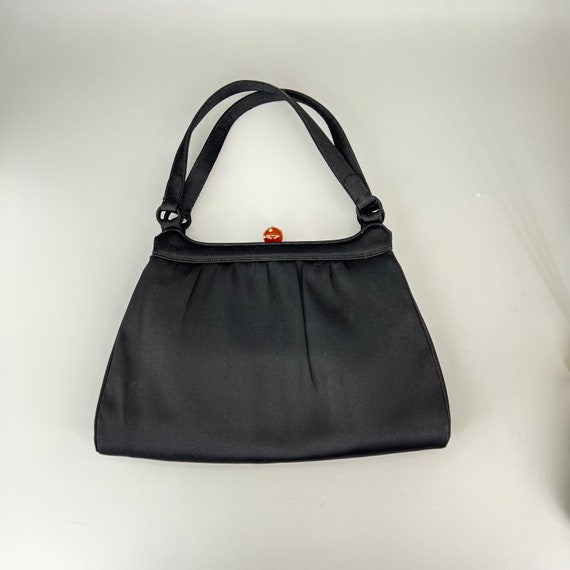 1950’s Lester Bags Bakelite & Black Satin Handbag… - image 6