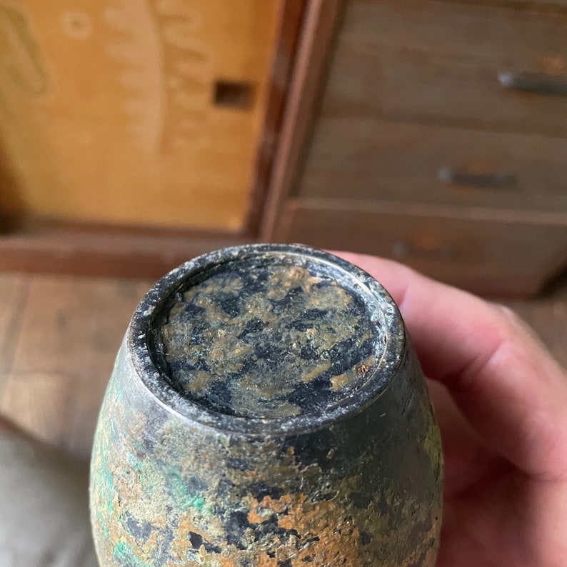 1950s Japanese Cast Iron Vase Vintage Midcentury Modern Etsy