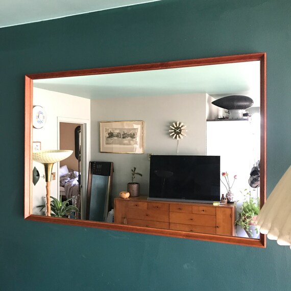 Mid Century Sibast Mirror Massive Danish 1960s Teak Wall Dressing Sitting Room Arne Vodder