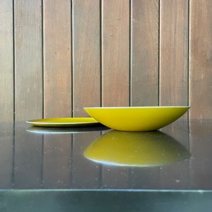 Pair of Non-Matching Emalox Platter Bowl Vintage Mid-Century Scandinavian Design image 2