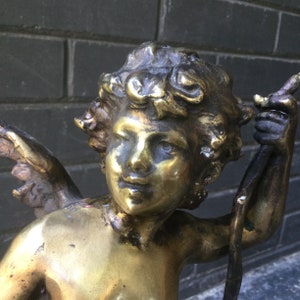 19th Century L & F Moreau Bronze Cherub Statue image 5