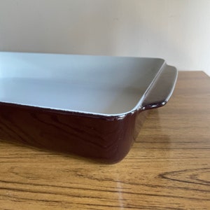 1970s Copco Brown Casserole Pan Dish Michael Lax Chocolate Iron Enamelware Large Danish Design Vintage Mid-Century New Old Stock Unused image 8