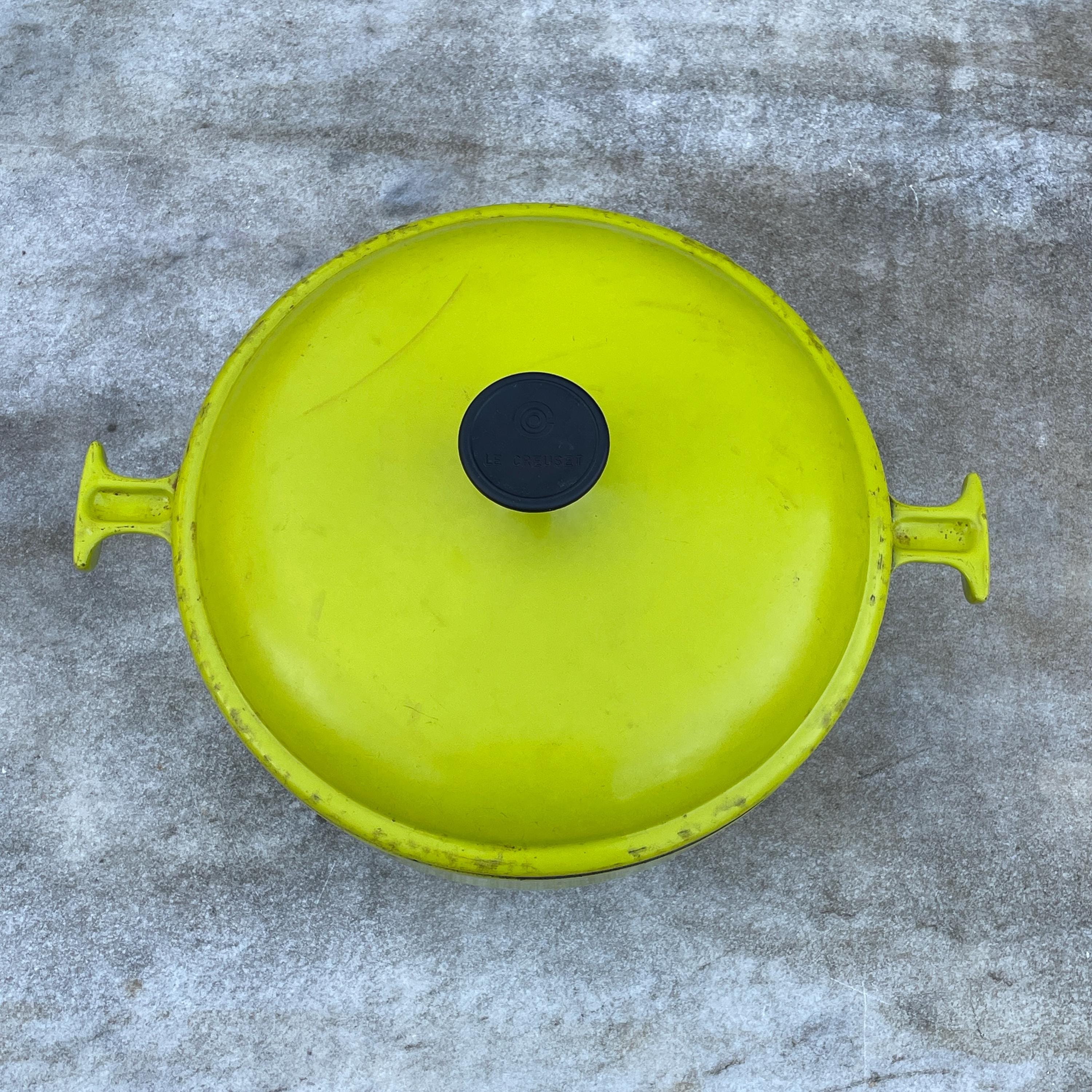 Vintage Le Creuset 29 Enzo Mari XL Pot Yellow W/ Lid - Etsy