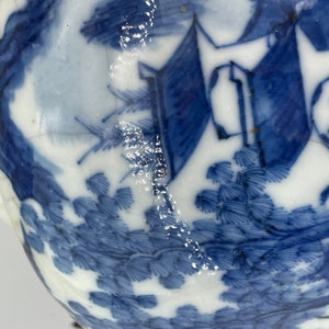 Antique 18th Century Chinese Asian Qing Dynasty Porcelain Blue White Ginger Jar Tongzhi Era Vintage Chinoiserie image 8