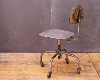 Vintage Industrial Office Desk Task Chair Metal