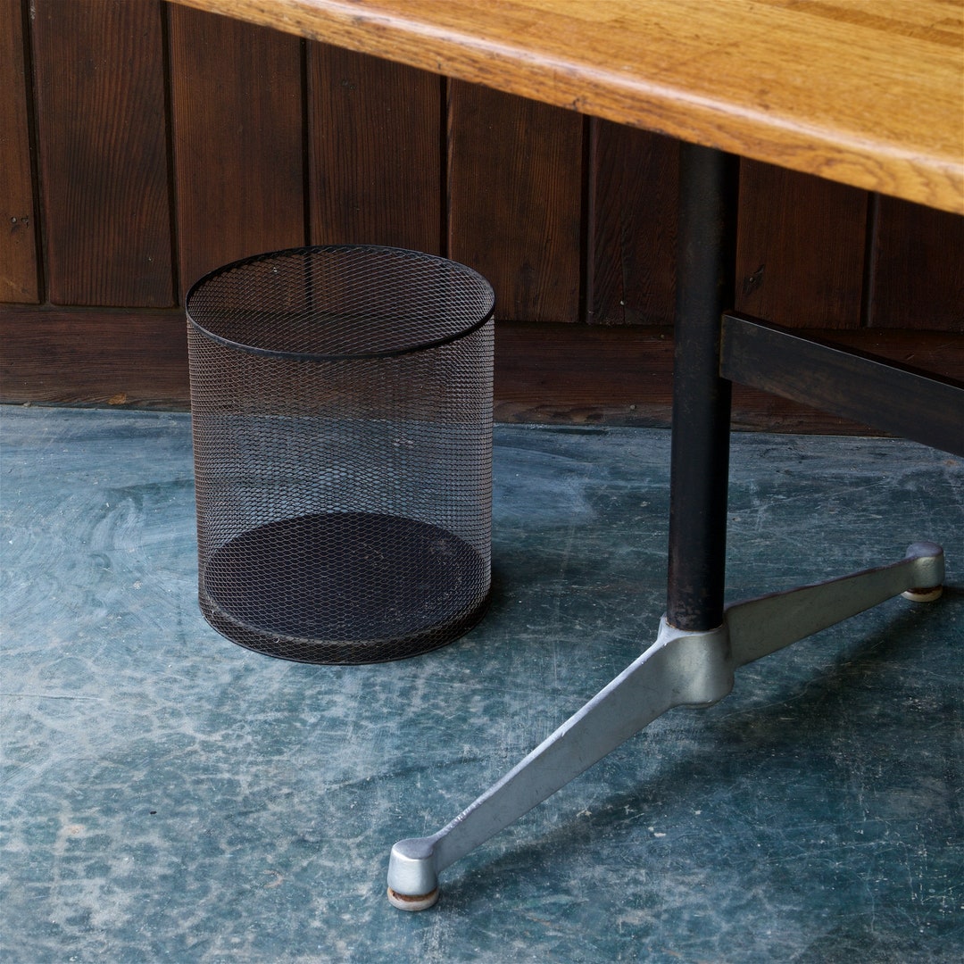 1950s Metal Trash Can Wastebasket Desk Office Vintage Mid-century Mesh ...