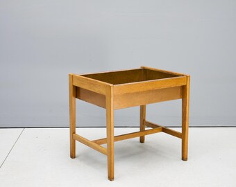 1950 Oak + Copper Planter Made in Sweden Vintage Mid-Century Scandinavian Design