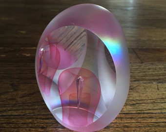 Ed Nesteruk Sommerso Pisapapeles Arte Escultura de vidrio Estatuilla Post Modern Mid-Century Pop Art