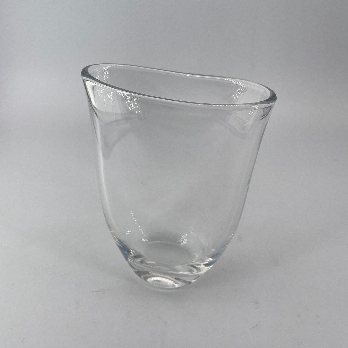 Nils Landberg Orrefors Glass Vase Model No. 3704 Scandinavian