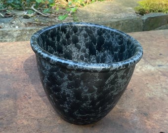 Vintage 1980s Bennington Splatter Pattern Mixing Bowl Ceramic Mid-Century