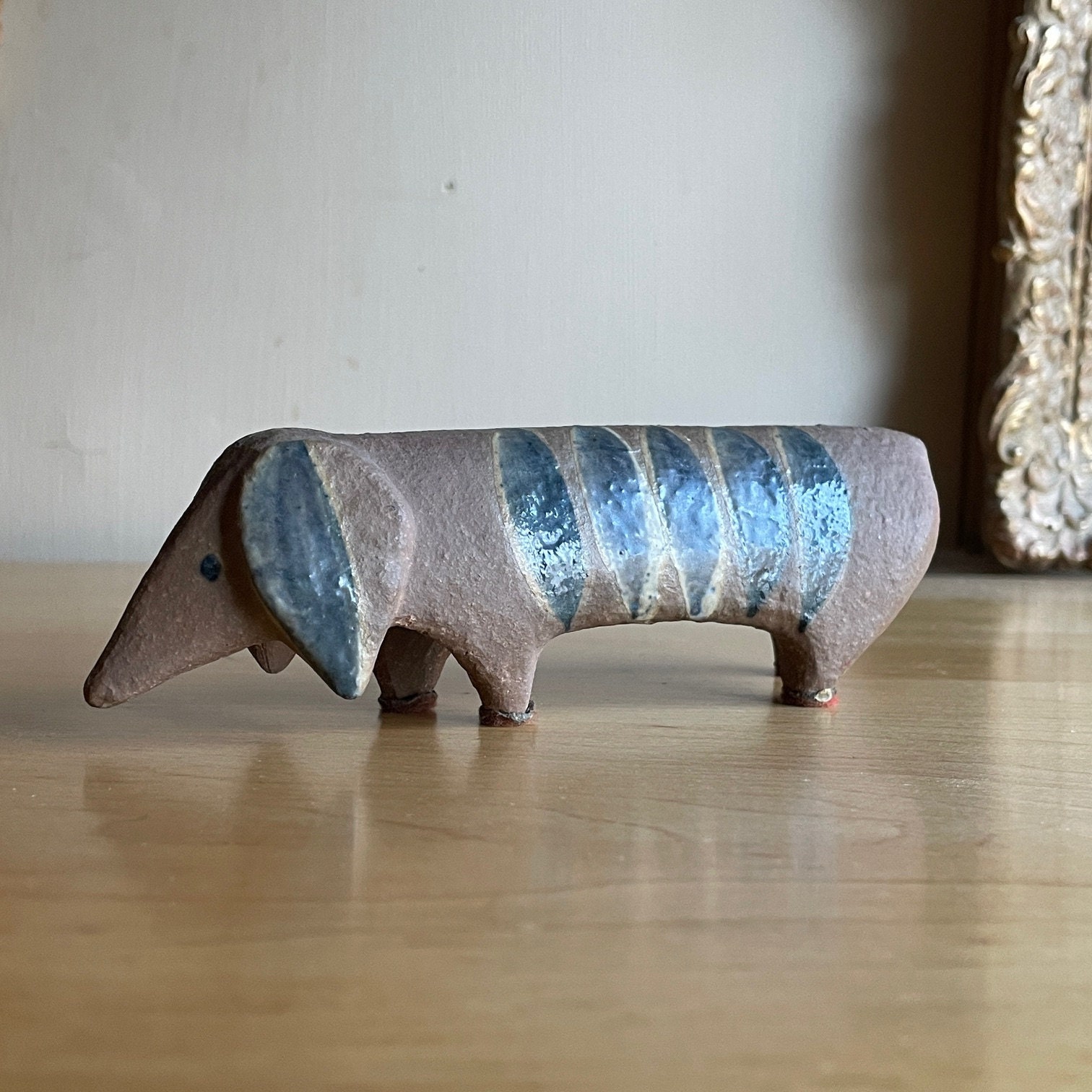 Vintage Swedish Lisa Larson Dachshund Pottery Figurine Lilla