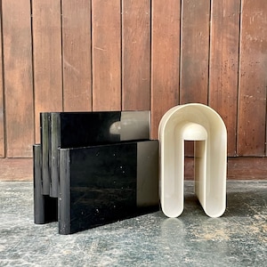 Giotto Stoppini Portarviste Magazine Record LP Vinyl Holder Rack Kartell Black Vintage Mid-Century 1970s image 10